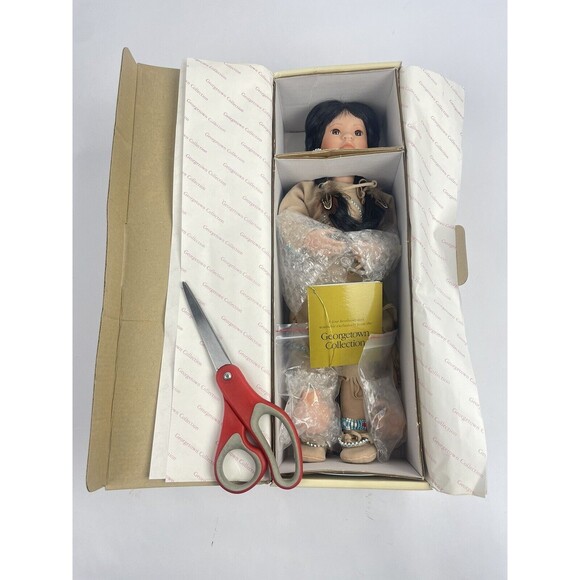 Georgetown Collection 1991 Many Stars Porcelain Doll by Linda Mason in Orig Box - Picture 2 of 7